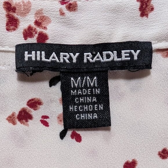 Hilary Radley Split Neck Abstract Floral Print Blouse - Picture 2 of 11